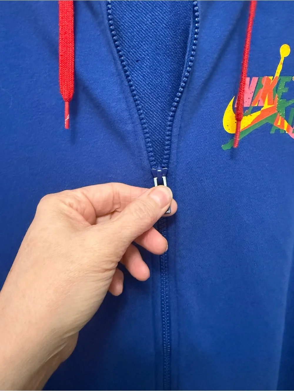 Jordan 5 Bel Air Throwback Jumpman Classics Full-zip Hoodie Size XL (51-3)